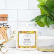 Arise Candle | Clear Apothecary Jar | Intention Candle for New Beginnings & Renewal | Ready to Ship 9oz
