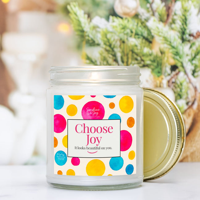 Choose Joy Candle – Uplifting Gift for Women Encouragement & Positivity Candle