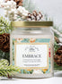Embrace – 9 oz Apothecary Intention Candle – Self-Acceptance and Inner Peace Ritual – Clear Glass Jar with Gold Lid