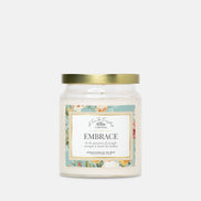 Embrace – 9 oz Apothecary Intention Candle – Self-Acceptance and Inner Peace Ritual – Clear Glass Jar with Gold Lid