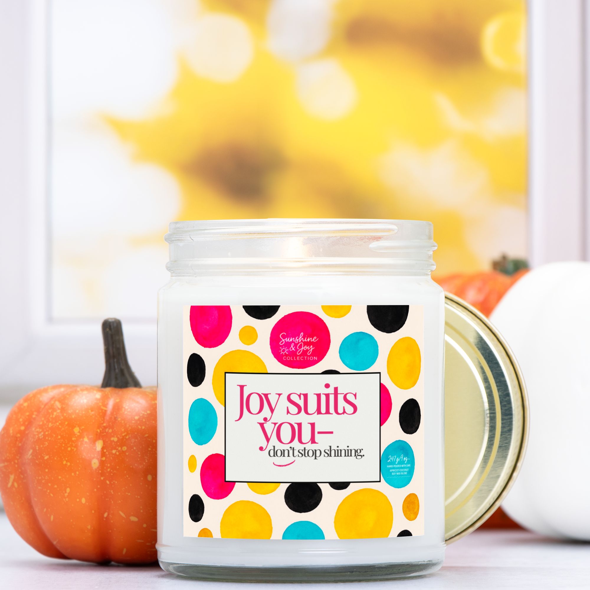 Joy Suits You Candle – Inspirational Soy Candle for Women | Just Because Friendship Gift for Encouragement & Joy
