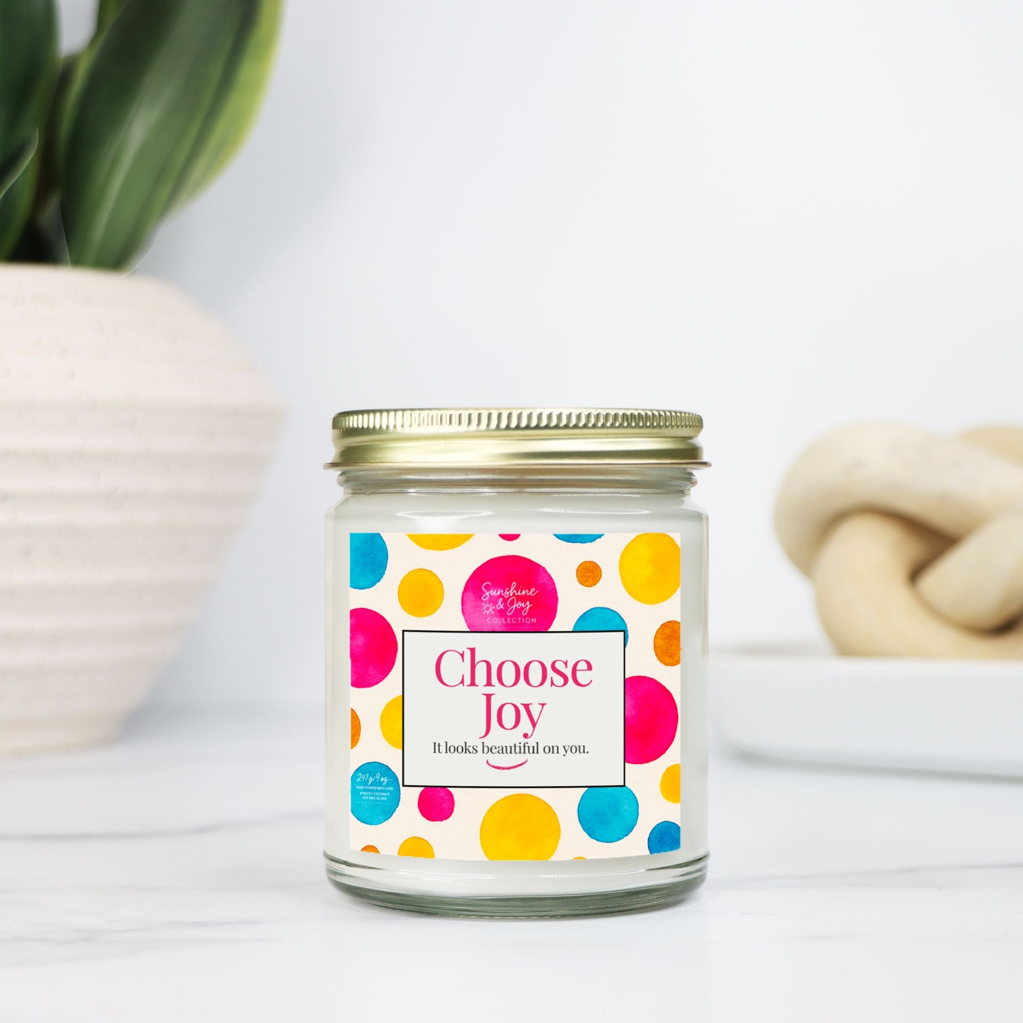 Choose Joy Candle – Uplifting Gift for Women Encouragement & Positivity Candle
