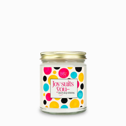 Joy Suits You Candle – Inspirational Soy Candle for Women | Just Because Friendship Gift for Encouragement & Joy