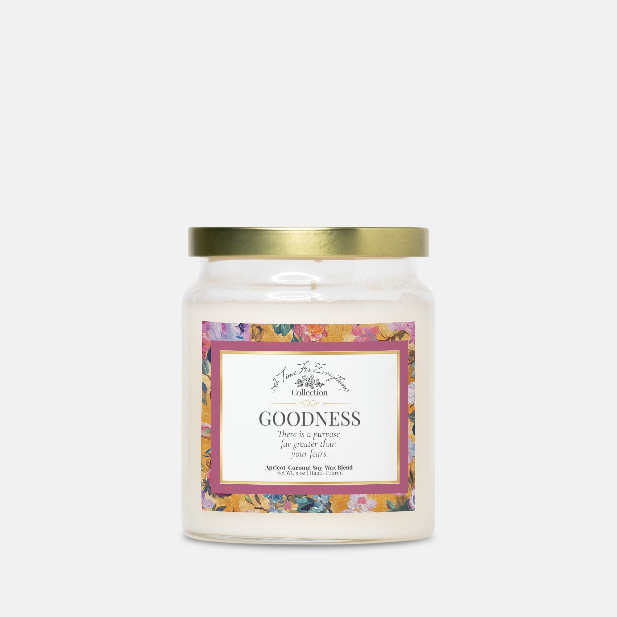 Goodness – Clear Apothecary Jar Intention Candle – Inner Light, Soul Kindness & Restorative Faith – 9 oz